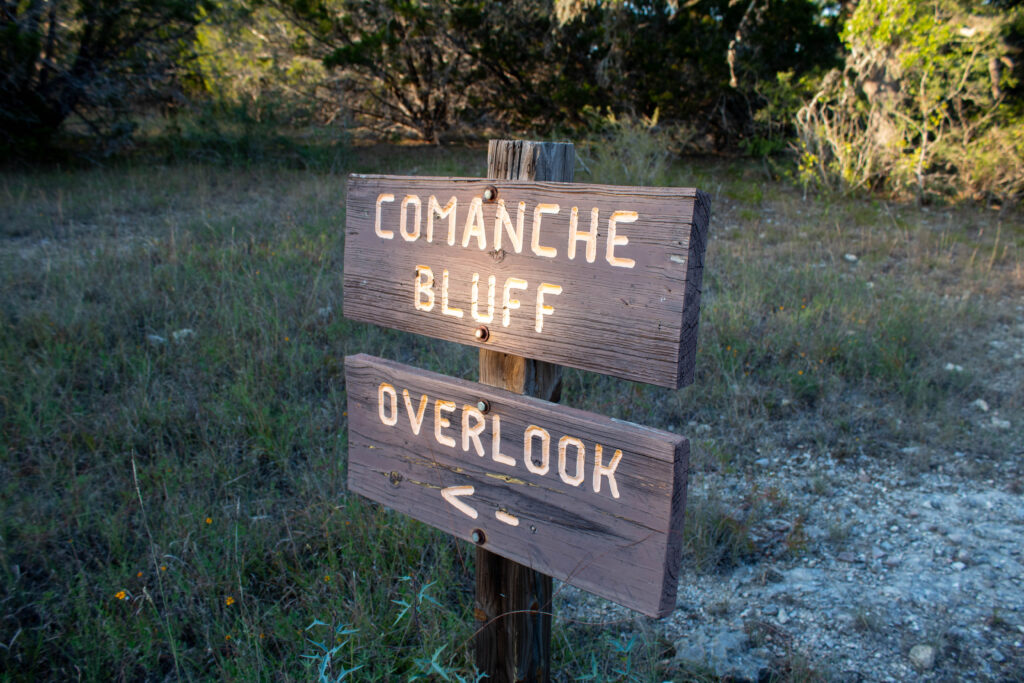 Comanche Bluff Sign