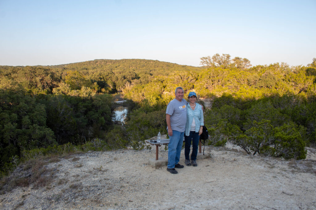 Two adults on top of Comanche Bluff